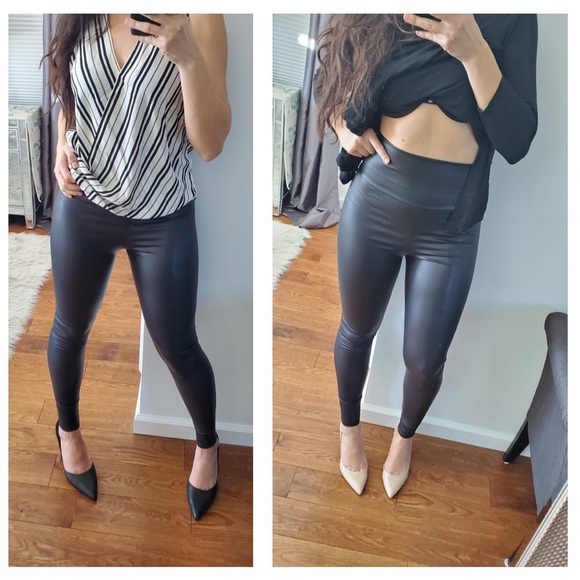LAST PAIR🌟High waist faux leather leggings - Picture 3 of 6